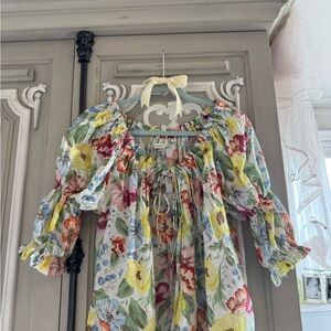 DOÉN “INEZ” 🍃🌺🌼🍃 Floral Blouse, Top, Sold Out, 2025, Size M